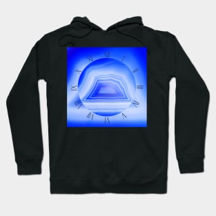 Blue agate mineral super macro Hoodie